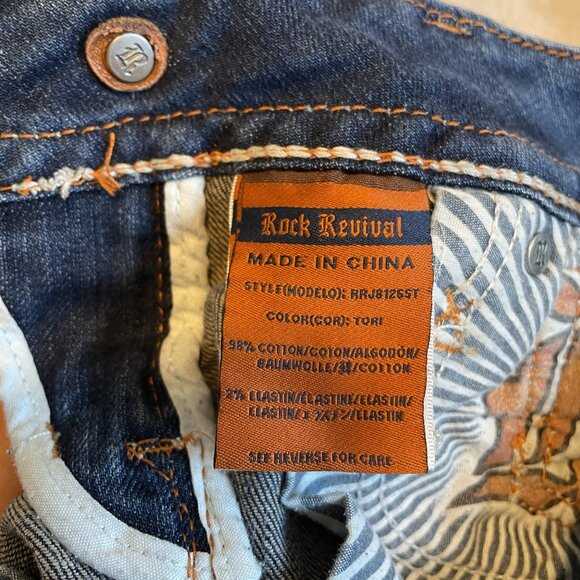Rock Revival Tori Straight Leg Jeans Size 25 - Picture 4 of 8